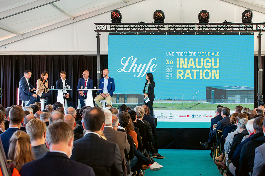 Inauguration de l'usine Lhyfe