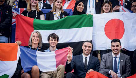 Photos de la compétition Worldskills où Mélissa Cossa, fondatrice de la Joaillerie m. cossa a coaché Maël Nilles