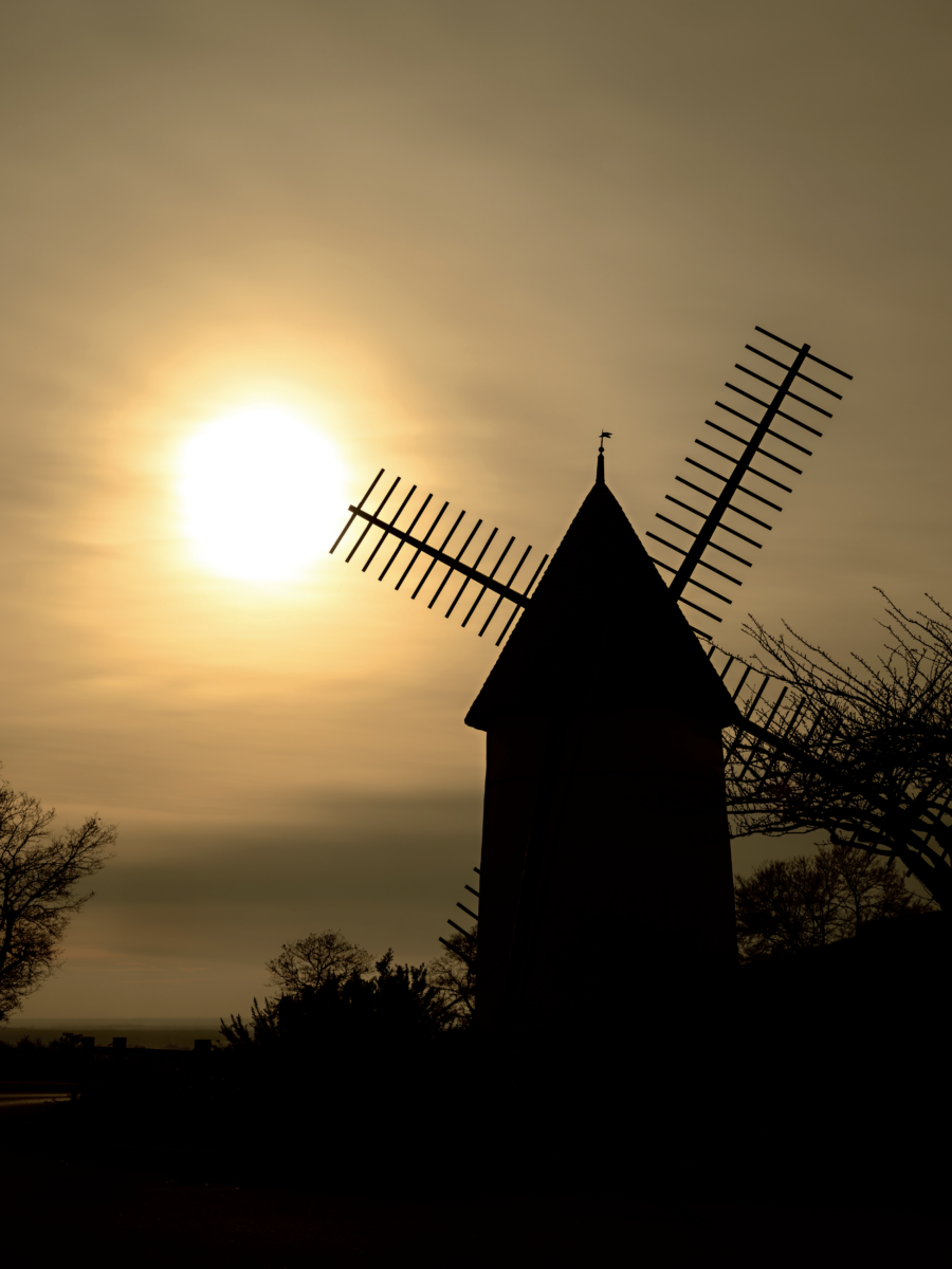 Vue du ciel du moulin