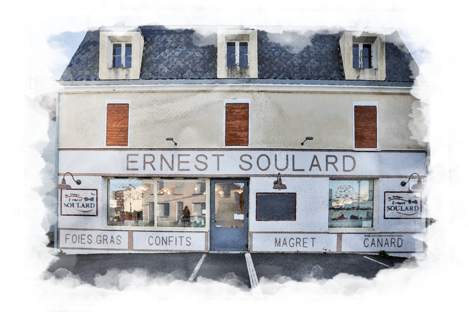 Dessin de la boutique Ernest Soulard